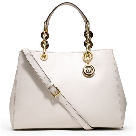 michael kors white leather handbags|michael kors satchel handbags black.